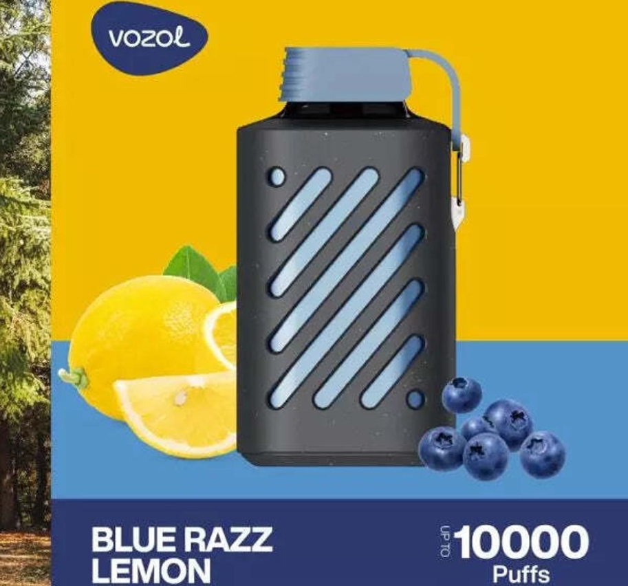 VOZOL GEAR 10000 Puffs Vape - Blauwe Razz Citroen: De Ultieme Krachtpatser voor de Nederlandse Vaper